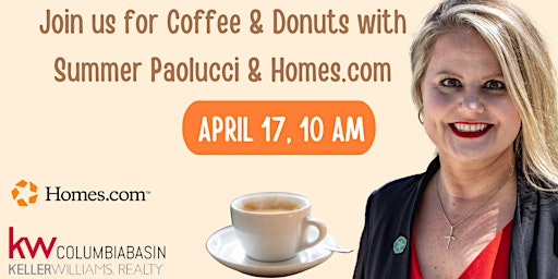 Imagem principal do evento Your Listing Your Lead.  Donuts and Coffee with Summar Paoluci & Homes.com