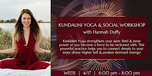 Immagine principale di Kundalini Yoga, Song & Social Workshop with Hannah Duffy 