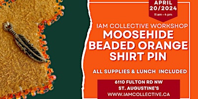 MooseHide Beaded Orange Shirt Pins primary image