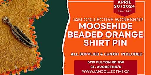 Imagem principal de MooseHide Beaded Orange Shirt Pins