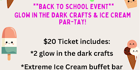 Back to school extreme ice cream and crafts party