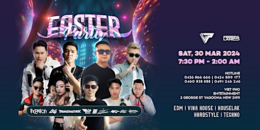 Imagem principal do evento SAT 30 MAR EASTER PARTY ft INCEPTION, ALU, TRANZMATIKK, VIETDREAMERZ & more