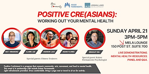 Hauptbild für Dear Community: Positive Cre(Asians)- Working Out Your Mental Health