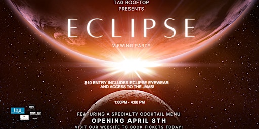 Primaire afbeelding van Solar Eclipse Viewing Party at Tag Rooftop Bar