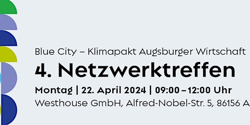 Image principale de "Blue City - Klimapakt Augsburger Wirtschaft" - Vortrags-Brunch, 22.4.