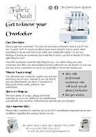 Sewing Lessons - Get to know your Overlocker  primärbild
