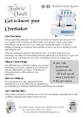 Sewing Lessons - Get to know your Overlocker