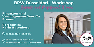 Hauptbild für BPW Düsseldorf Workshop: Finanzen und Vermögensaufbau für Frauen