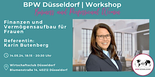 BPW Düsseldorf Workshop: Finanzen und Vermögensaufbau für Frauen primary image