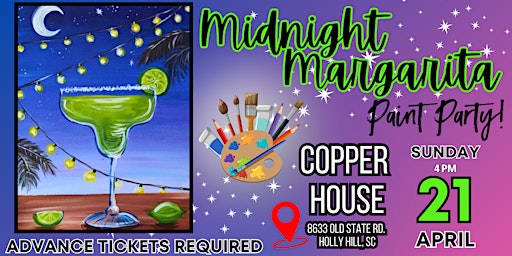 Immagine principale di "Midnight Margarita" Paint Party at Copper House 