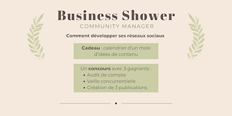 Business Shower : Gagnez de la visibilité sur vos réseaux sociaux