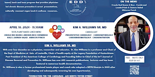 Immagine principale di EDD Talks w/Cardiologist Kim Williams Sr., MD 