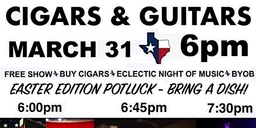 Primaire afbeelding van Cigars & Guitars SUNDAY March 31, 2024