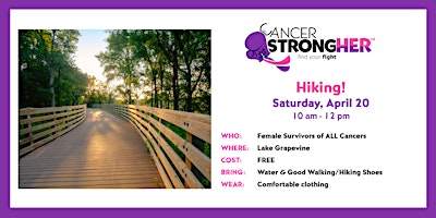 Imagen principal de Cancer StrongHER Hiking  – April 20, 2024