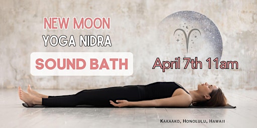 Imagem principal do evento New Moon Aries Yoga Nidra Sound Bath