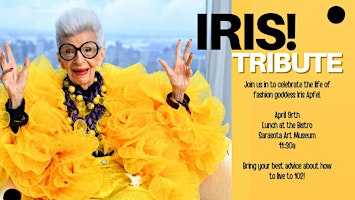 Imagen principal de Celebrating the Life of Iris Apfel  - Lunch & Tribute