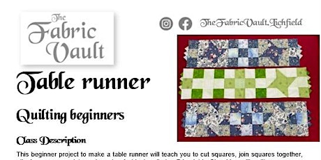 Sewing Sessions - Table Runner