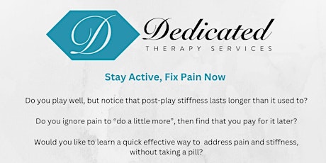 Stay Active, Fix Pain Now: Interactive Workshop