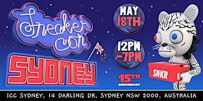 Image principale de SNEAKER CON SYDNEY MAY 18TH, 2024  15TH ANNIVERSARY