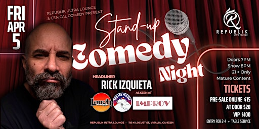 Immagine principale di Visalia Comedy Night with Rick Izquieta 