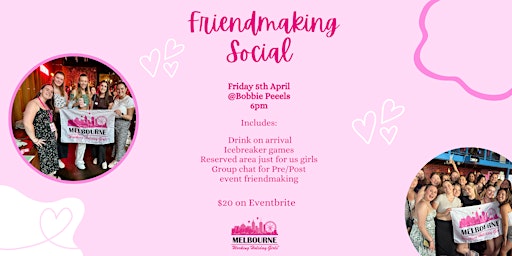 Primaire afbeelding van Friendmaking Social | Melbourne Working Holiday Girls