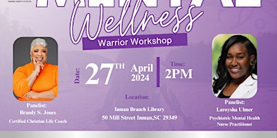 Primaire afbeelding van Mental Wellness Warrior Workshop