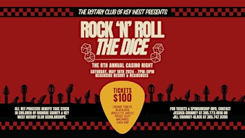 Primaire afbeelding van 8th Annual Rotary Casino Night- Rock N Roll The Dice