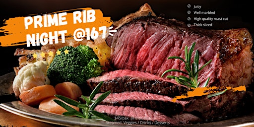 Imagem principal do evento Alameda #167 PRIME RIB DINNER