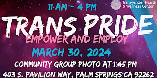 Primaire afbeelding van Trans Pride 2024 Community Group Photo