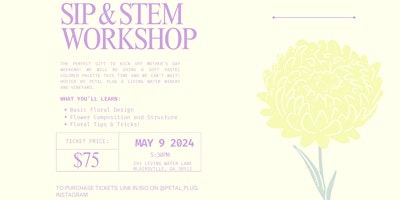 Primaire afbeelding van Sip And Stem Workshop: Flowers For Mama