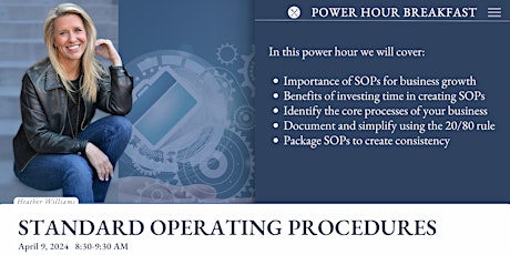 Power Hour Breakfast - Standard Operating Procedures