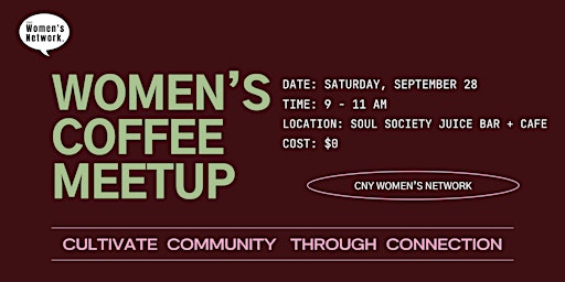 Primaire afbeelding van Women in Biz Coffee Meetup: September 2024