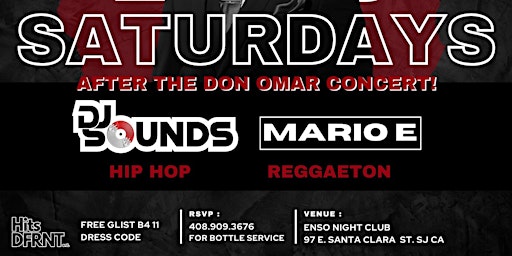 SATURDAYS AT ENSO @ Enso Nightclub BIGGEST REGGAETON  & HIP HOP PARTY!!  primärbild