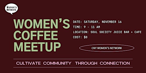 Primaire afbeelding van Women in Biz Coffee Meetup: November 2024