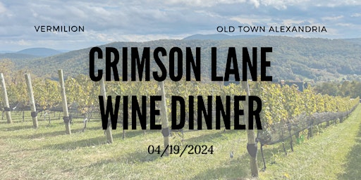 Imagem principal de Crimson Lane Virginia Wine Dinner