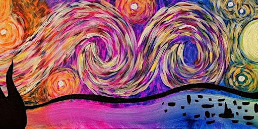 Psychedelic Starry Night 10x30 - Paint and Sip by Classpop!™ primary image