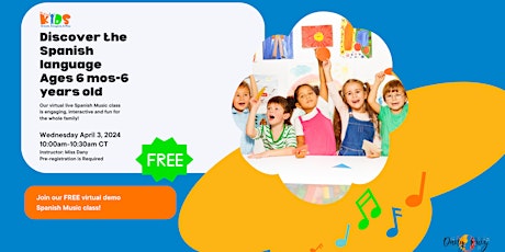 Virtual Spanish Music Class for Toddlers & Preschoolers