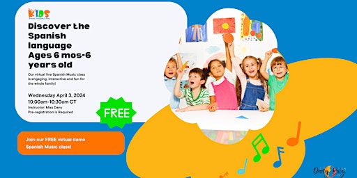 Virtual Spanish Music Class for Toddlers & Preschoolers primary image