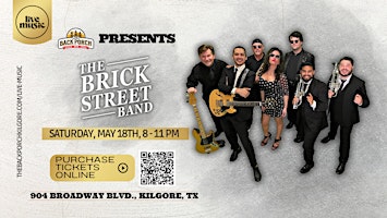 Imagem principal do evento The Brick Street Band performs LIVE at The Back Porch!!
