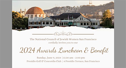 2024 NCJW Awards Luncheon & Benefit