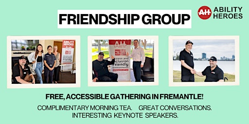 Imagem principal do evento Ability Heroes Friendship Group in Fremantle!