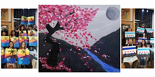 Image principale de BYOB Sip & Paint Class “Cherry Blossom River”