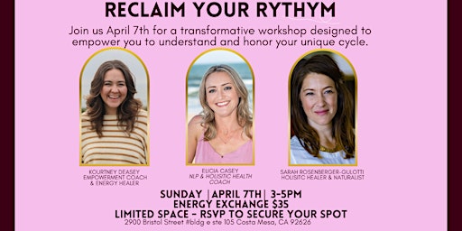 Reclaim Your Rhythm: A Women's Cycle Workshop primary image