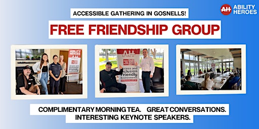 Imagem principal do evento Ability Heroes Friendship Group Meeting in Gosnells!