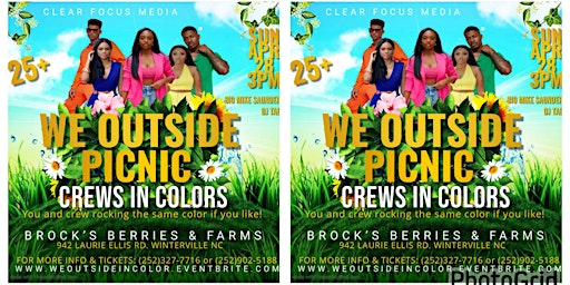 Primaire afbeelding van WE OUTSIDE PICNIC  JAM: CREWS IN COLORS