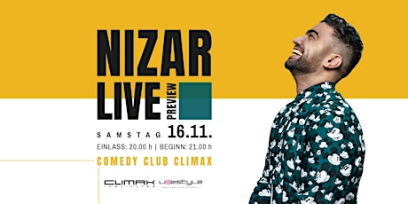 Hauptbild für Comedy im Climax: NIZAR LIVE!
