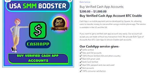 Primaire afbeelding van 2 Best sites to Buy Verified Cash App Accounts