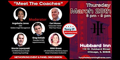 Image principale de Tony P's "Meet The Coaches" Networking Event & Panel Discussion: Mar 28th