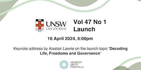 UNSW Law Journal Issue 47(1) Launch