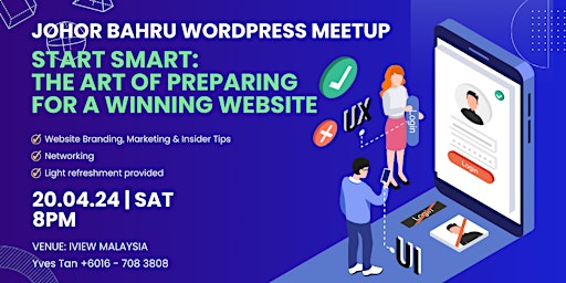 Imagem principal do evento JB WordPress Meetup #8 | The Art of Preparing For A Winning Website